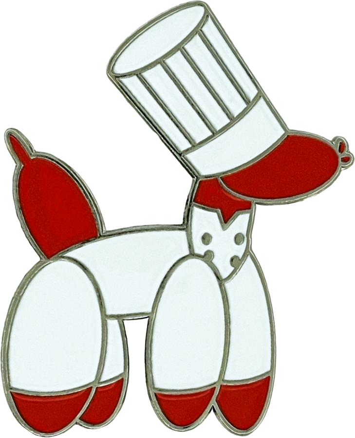 Custom Odyssey Trading Pins of Chef Balloon Dog