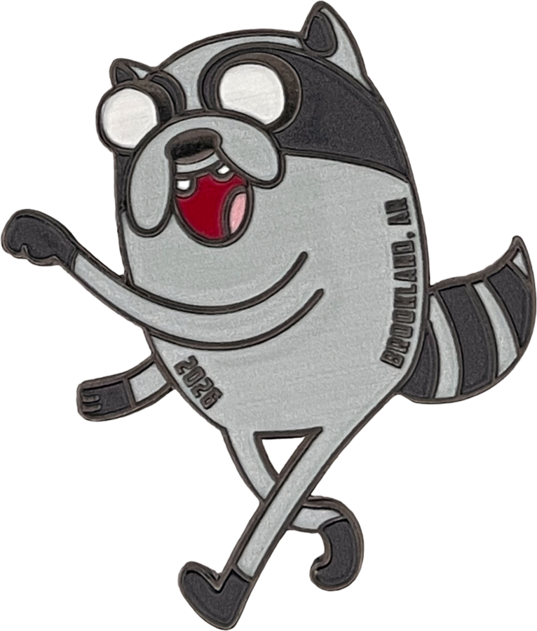 Odyssey of the Mind World Finals pins Racoon Jake the Dog Enamel Pin