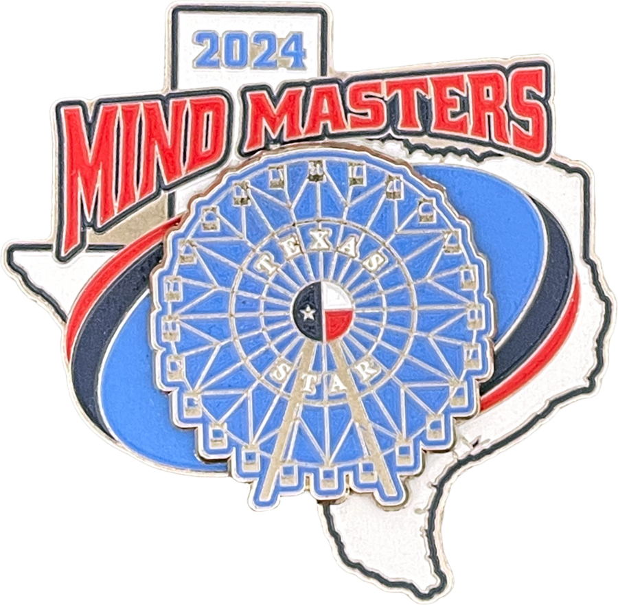 Odyssey of the Mind World Finals pins of Texas Spinner Enamel Pin