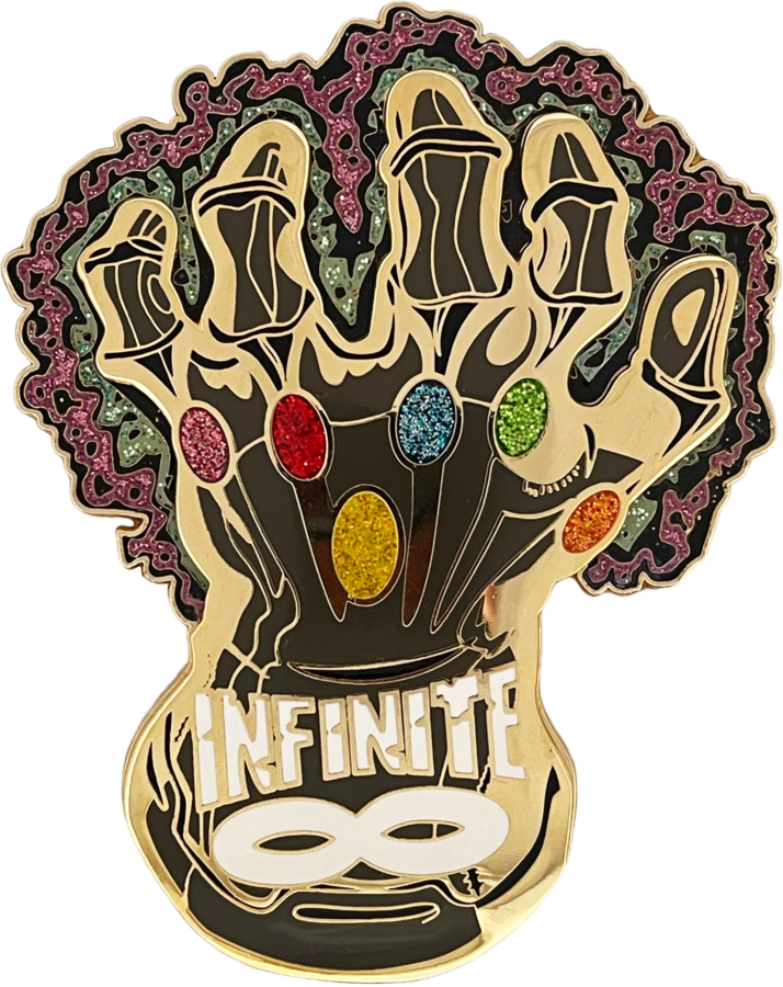 Odyssey of the Mind World Finals pins of Thanos Infinity Gauntlet