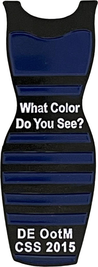 Odyssey of the Mind World Finals pins of The Dress Blue or Gold Enamel Pin
