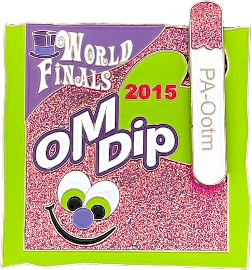 creative Odyssey of the Mind pin designs of Fundip with Slider Enamel Pin