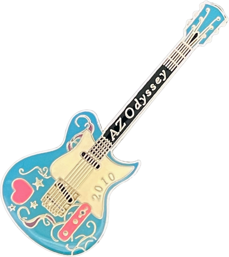 creative Odyssey of the Mind pin designs of Guitar Enamel Pin