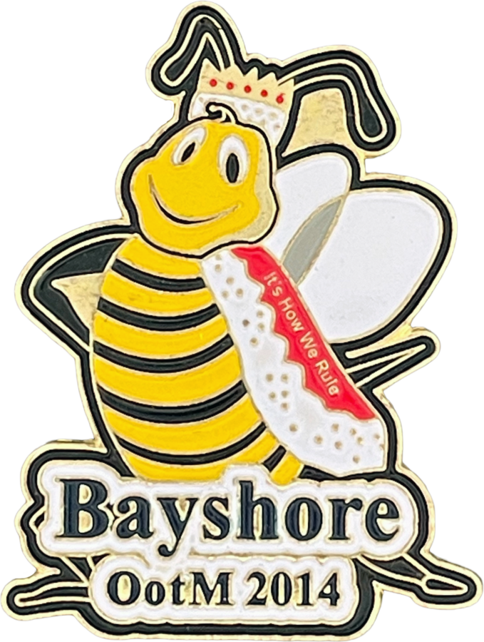 creative Odyssey of the Mind pin designs of King Bee Bayshore Enamel Pin
