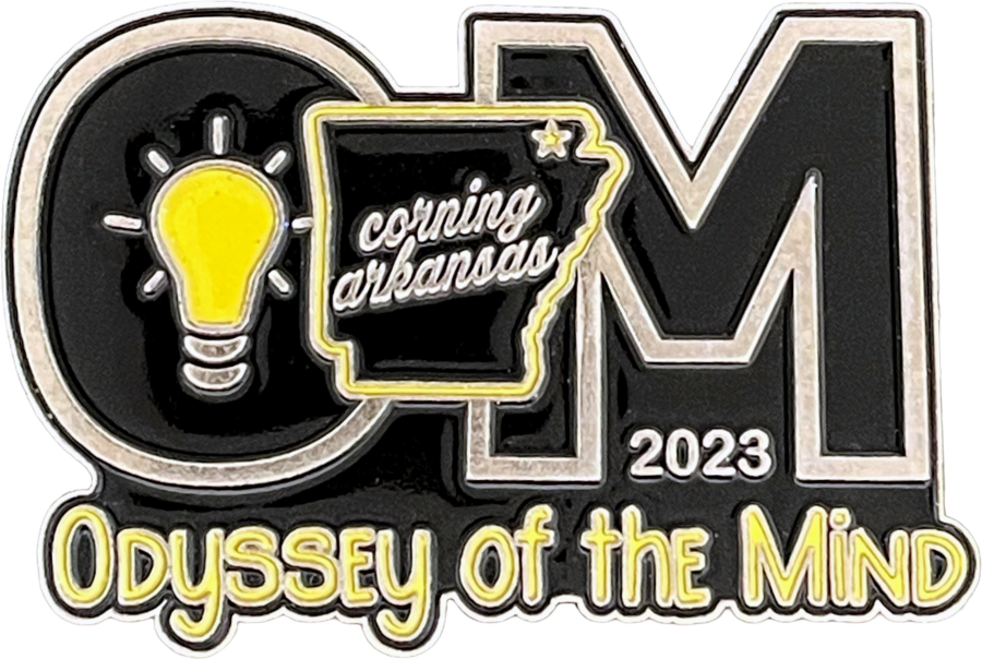 creative Odyssey of the Mind pin designs of Missouri Lightbulb Enamel Pin