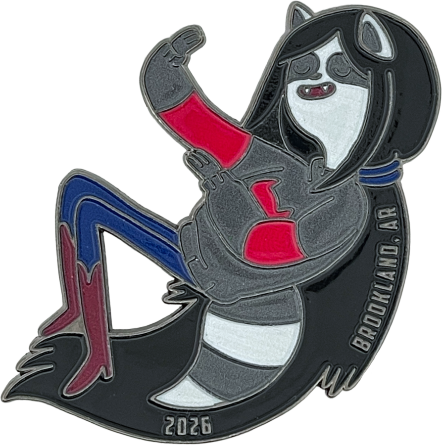 creative Odyssey of the Mind pin designs of Racoon Marceline Adventure Time